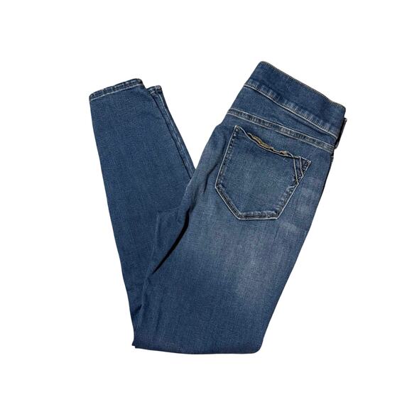 Apt. 9 Pull On Denim Blue Jeans Skinny Ankle Women Size 10 Stretchy Pants - Picture 2 of 3